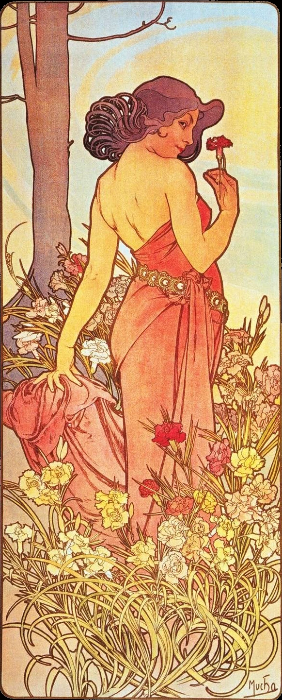 Alfons Mucha - I fiori di garofano
